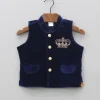 Discount Dark Blue Velvet Jacket BOY Indian Ethnic Wear | Ethnic Jackets
