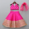 Online Dazzling Halter Neck Top With Sequins Work Lehenga And Dupatta Ethnic Wear | Lehengas & Ghagras