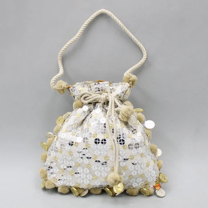 New Dazzling Sequins Embellished Potli Bag Bags