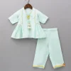 Discount Diya Embroidered Green Kurti And Pant Twinning Sets | Ethnic Wear