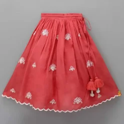 Online Dori Embroidered Top And Fringe Tassel Enhanced Lehenga Twinning Sets | Ethnic Wear
