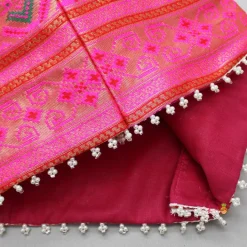 Online Dual Tone Brocade Embroidered Top And Lehenga Ethnic Wear | Lehengas & Ghagras