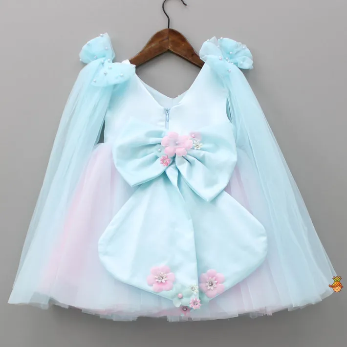 Outlet Dual Tone Butterflies And Flowers Embellished Dress Dresses & Sets | Dresses