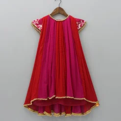 Clearance Dual Tone Embroidered Cap Sleeves Kurti Ethnic Wear | Kurtis & Jumpsuits