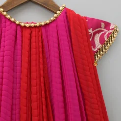 Clearance Dual Tone Embroidered Cap Sleeves Kurti Ethnic Wear | Kurtis & Jumpsuits