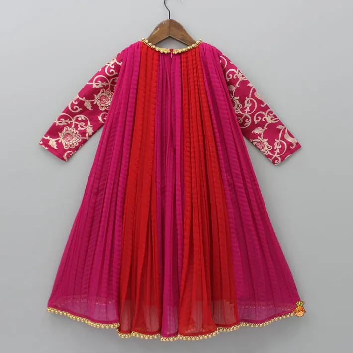 Best Dual Tone Embroidered Sleeves Kurti Ethnic Wear | Kurtis & Jumpsuits