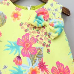 Clearance Dual Tone Printed Dress With Ruffle Hem Dresses & Sets | Dresses