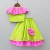 Hot Dual Tone Scalloped Flap Top And Contrasting Hem Lehenga Ethnic Wear | Lehengas & Ghagras