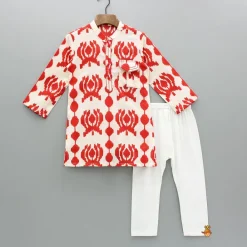 Online Dual Toned Printed Kurta And Pyjama BOY Indian Ethnic Wear | Ethnic Sets
