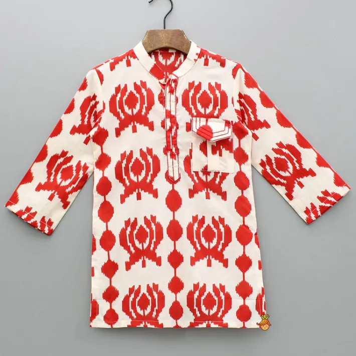 Online Dual Toned Printed Kurta And Pyjama BOY Indian Ethnic Wear | Ethnic Sets