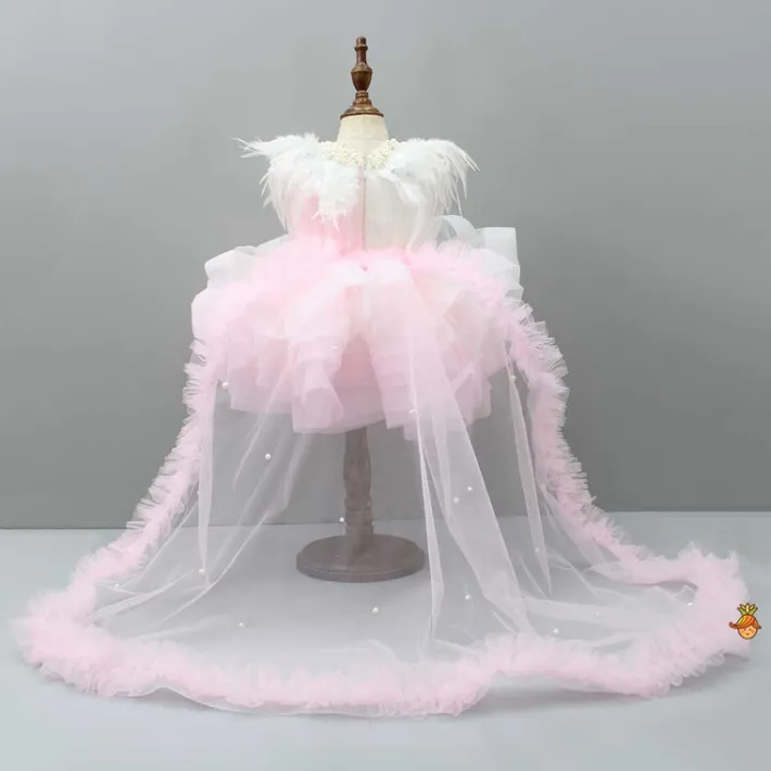 Hot Dual-Colour Princess Net Flared Dress Dresses & Sets | Dresses