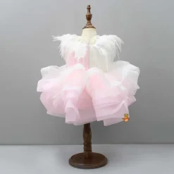Hot Dual-Colour Princess Net Flared Dress Dresses & Sets | Dresses