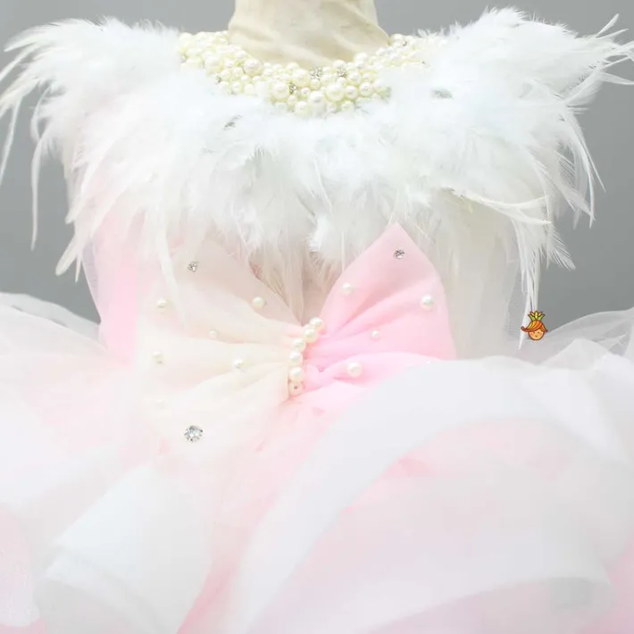 Hot Dual-Colour Princess Net Flared Dress Dresses & Sets | Dresses
