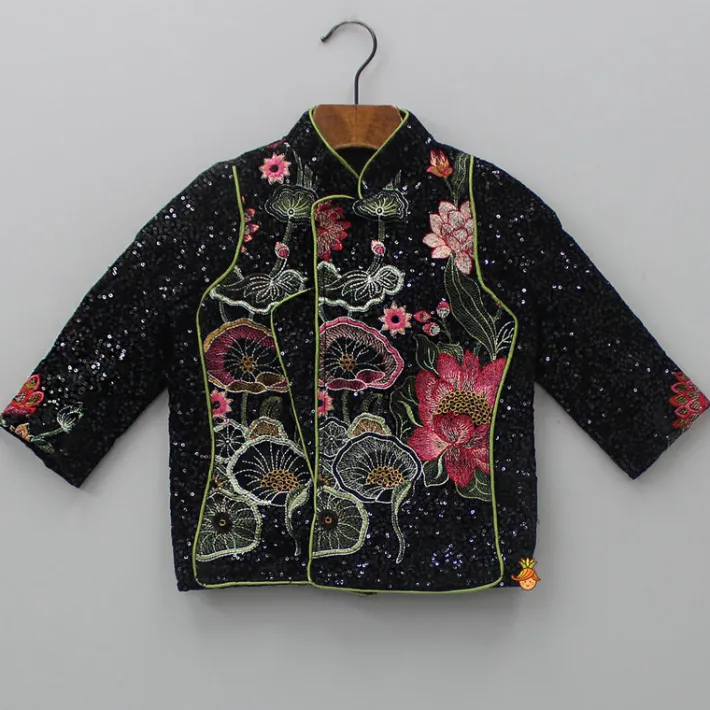 Sale Elegant Black Sequined Blazer BOY Formal Wear