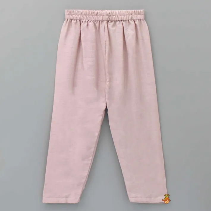 New Elegant Front Open Embroidered Asymmetric Pink Sherwani And Pyjama BOY Indian Ethnic Wear | Sherwani Sets