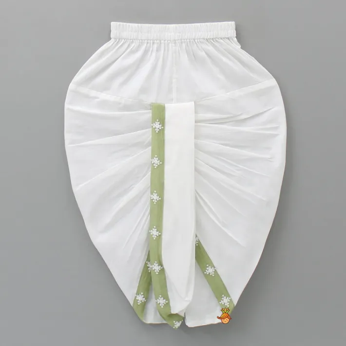 Discount Elegant Green Embroidered Kurta And Dhoti BOY Indian Ethnic Wear | Ethnic Sets
