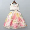 Online Elegant Organza Floral Printed Stylish Top With Lehenga Ethnic Wear | Lehengas & Ghagras