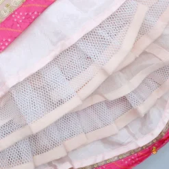 Best Elegant Pink Top And Fringes Tassels Detail Lehenga With Matching Dupatta Ethnic Wear | Lehengas & Ghagras