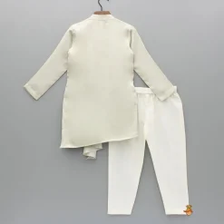 Best Elegant Pleated Drape Kurta With Flap And Pant BOY Indian Ethnic Wear | Ethnic Sets