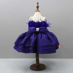 Outlet Elegant Purple Layered Dress With Matching Detachable Bow And Head Band Dresses & Sets | Dresses