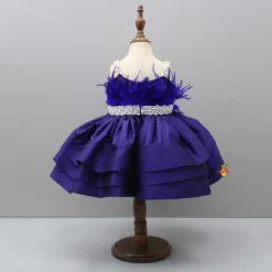 Outlet Elegant Purple Layered Dress With Matching Detachable Bow And Head Band Dresses & Sets | Dresses