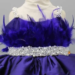 Outlet Elegant Purple Layered Dress With Matching Detachable Bow And Head Band Dresses & Sets | Dresses