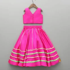 Sale Embellised Pink Top And Lehenga With Dupatta Ethnic Wear | Lehengas & Ghagras