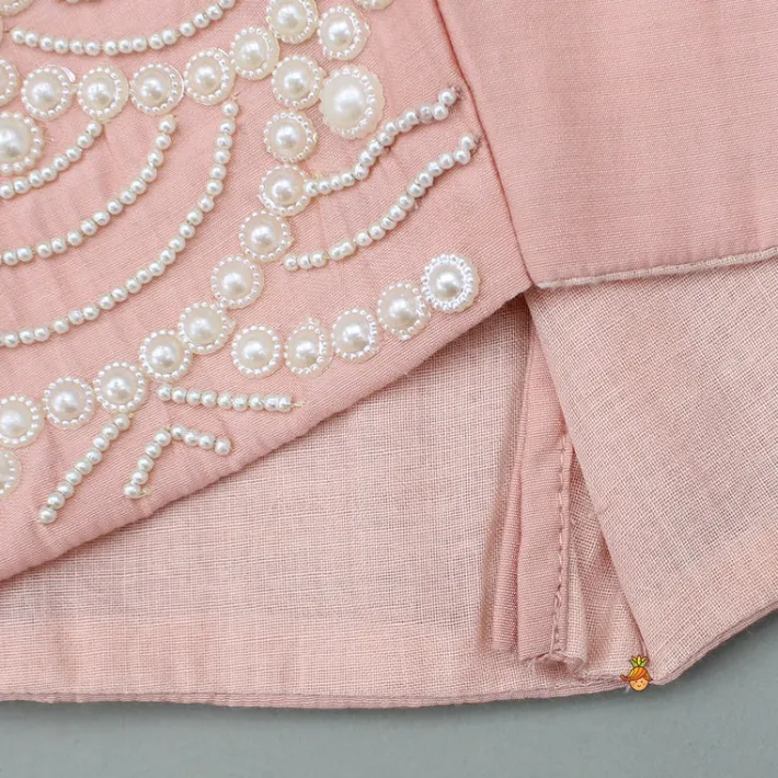 Fashion Embellished Peach Top And Brocade Lehenga Ethnic Wear | Lehengas & Ghagras