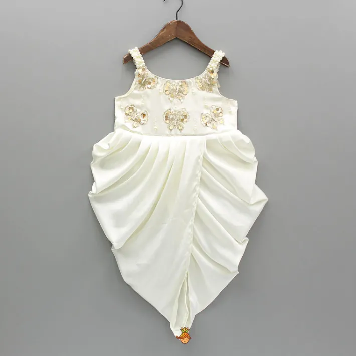 New Embellished Pleated Dhoti Style Dress Ethnic Wear | Kurtis & Jumpsuits
