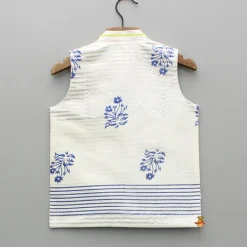 Outlet Embellished Printed Chanderi Jacket BOY Twinning Sets | Indian Ethnic Wear