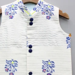 Outlet Embellished Printed Chanderi Jacket BOY Twinning Sets | Indian Ethnic Wear