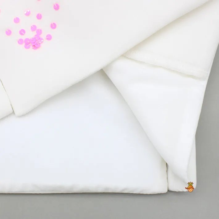 Outlet Embellished White Blazer Style Top With Pant And Bow Hairclip Dresses & Sets | Sets