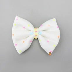 Outlet Embellished White Blazer Style Top With Pant And Bow Hairclip Dresses & Sets | Sets