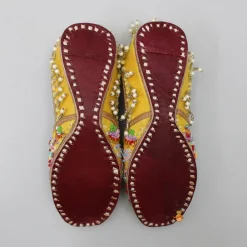 Outlet Embroidered Adorable Yellow Jutti Shoes
