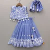 Online Embroidered And Embellished Top With Lehenga And Dupatta Ethnic Wear | Lehengas & Ghagras
