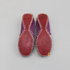 Outlet Embroidered And Embellished Wine Jutti BOY Shoes | Shoes