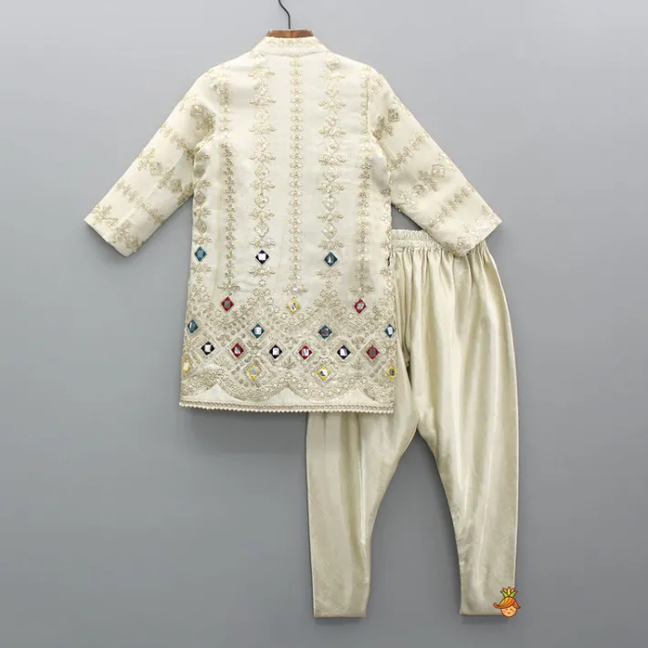 Discount Embroidered and Embellished Sherwani with Churidar BOY Twinning Sets | Indian Ethnic Wear