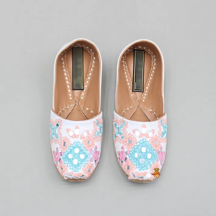 Outlet Embroidered And Faux Mirror Work Jutti BOY Shoes | Shoes