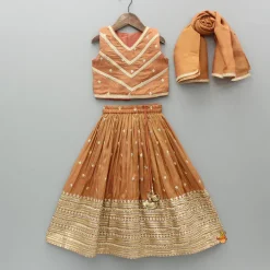 Hot Embroidered And Lace Work Top With Lehenga And Dupatta Ethnic Wear | Lehengas & Ghagras