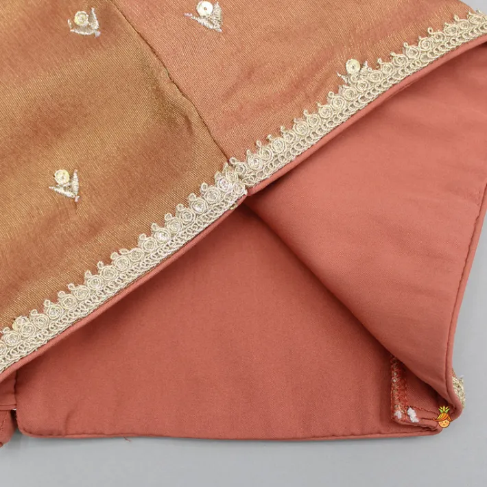 Hot Embroidered And Lace Work Top With Lehenga And Dupatta Ethnic Wear | Lehengas & Ghagras