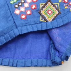 Clearance Embroidered Blue Top And Flared Lehenga Twinning Sets | Ethnic Wear