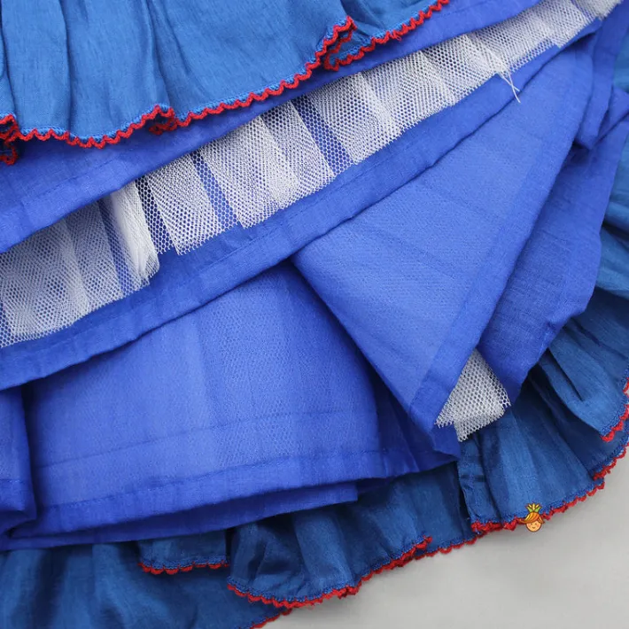 Fashion Embroidered Blue Top And Flared Lehenga Ethnic Wear | Lehengas & Ghagras