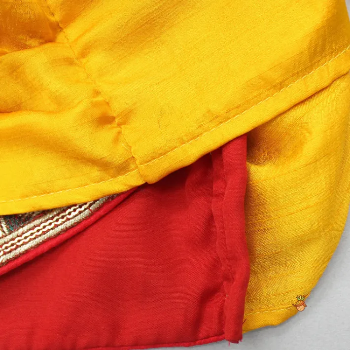 Sale Embroidered Crop Top With Colour Blocked Lehenga And Net Dupatta Ethnic Wear | Lehengas & Ghagras