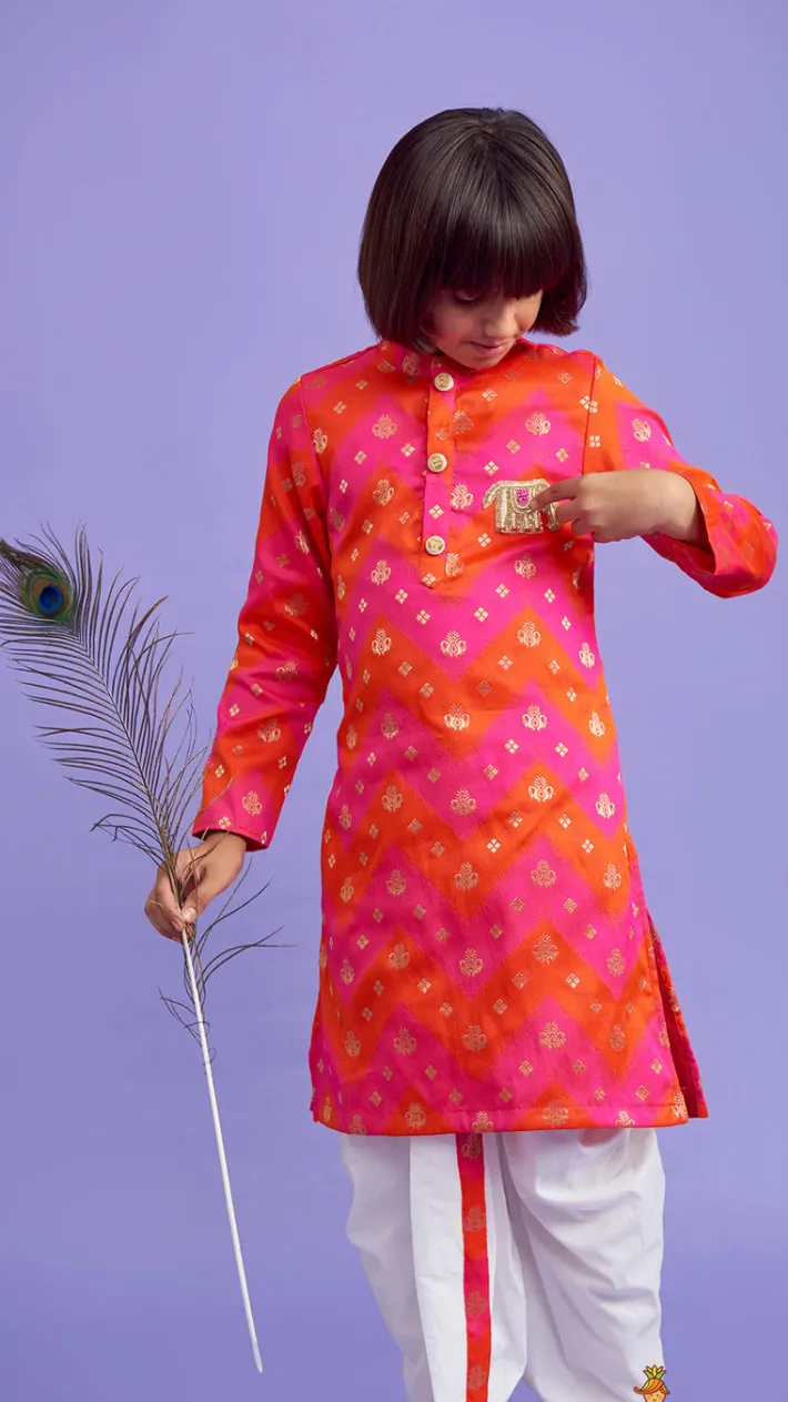 Sale Embroidered Dual Tone Kurta And Dhoti BOY Indian Ethnic Wear | Ethnic Sets