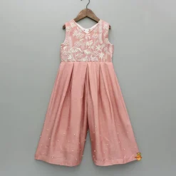 Outlet Embroidered Embellished Pink Jumpsuit Ethnic Wear