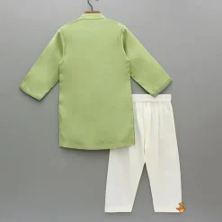 Clearance Embroidered Green Kurta And Pyjama BOY Indian Ethnic Wear | Ethnic Sets