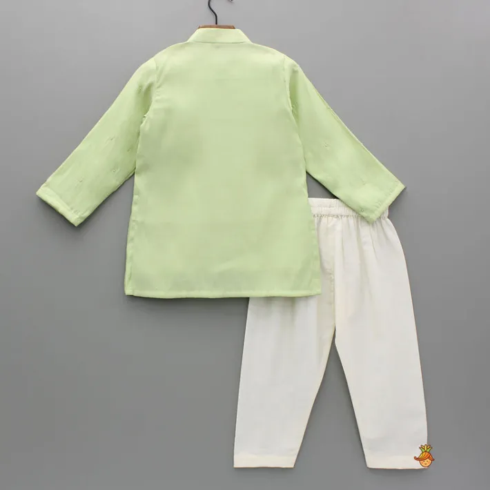Fashion Embroidered Green Kurta And Pyjama BOY Indian Ethnic Wear | Ethnic Sets