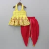 Clearance Embroidered Halter Neck Kurti And Tulip Dhoti Ethnic Wear | Dhotis & Patialas