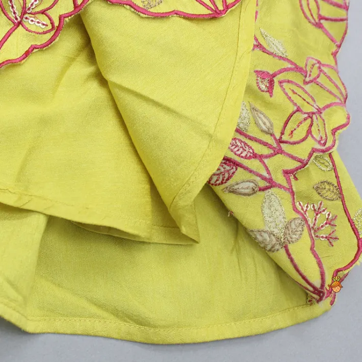 Clearance Embroidered Halter Neck Kurti And Tulip Dhoti Ethnic Wear | Dhotis & Patialas