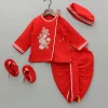 Fashion Embroidered Kurta And Dhoti With Cap And Booties BOY Baby Essentials | Infant Clothing